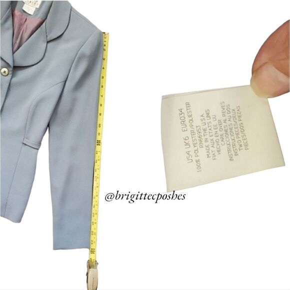 Vintage David Warren NY Blue Floral Maxi Skirt Set - Picture 6 of 15